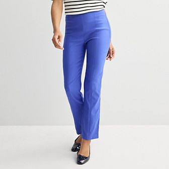 Women's Croft & Barrow® Seamed Straight Leg Pull-On Pants