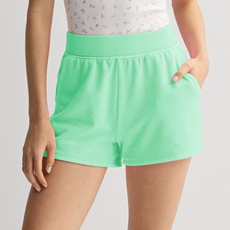 Juniors' SO® Rib Waistband Fleece Short
