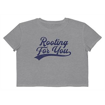 Juniors' Grayson Threads The Label Rooting For You Cropped Graphic Tee