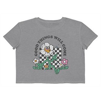 Juniors' Grayson Threads The Label Good Things Will Come Cropped Graphic Tee