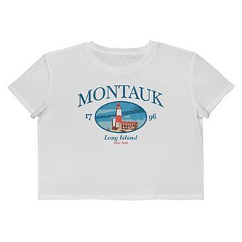 Juniors' Grayson Threads The Label Montauk Long Island New York 1796 Cropped Graphic Tee