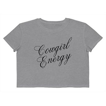 Juniors' Grayson Threads The Label Cowgirl Energy Cropped Graphic Tee
