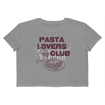 Juniors' Grayson Threads The Label Pasta Lovers Club Cropped Graphic Tee