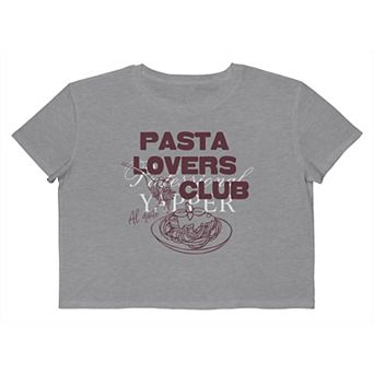 Juniors' Grayson Threads The Label Pasta Lovers Club Cropped Graphic Tee
