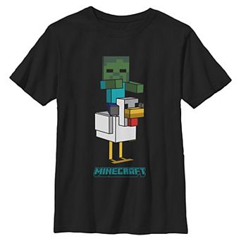 Boys 8-20 Minecraft Zombie Chicken Jockey Graphic Tee