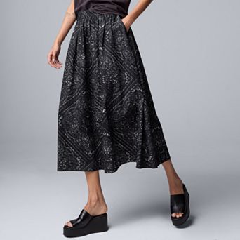 Women's Simply Vera Vera Wang Shirred Midi Skirt
