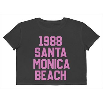 Juniors' Grayson Threads The Label 1988 Santa Monica Beach Cropped Graphic Tee