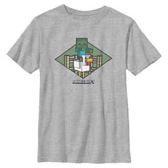 Boys 8-20 Minecraft Zombie Chicken Jockey Scene Graphic Tee