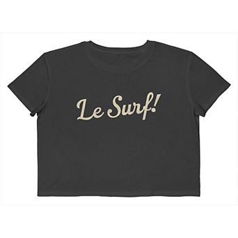 Juniors' Grayson Threads The Label Le Surf Cropped Graphic Tee