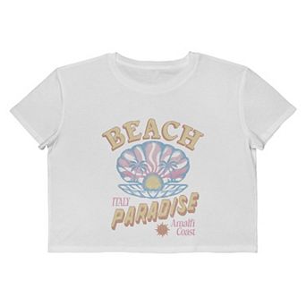 Juniors' Grayson Threads The Label Beach Paradise Amalfi Coast Italy Cropped Graphic Tee