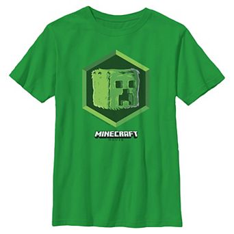 Boys 8-20 Minecraft Movie Fuzzy Creeper Graphic Tee