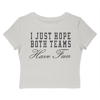 Juniors' Grayson Threads The Label I Just Hope Both Teams Have Fun Graphic Baby Tee