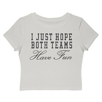 Juniors' Grayson Threads The Label I Just Hope Both Teams Have Fun Graphic Baby Tee