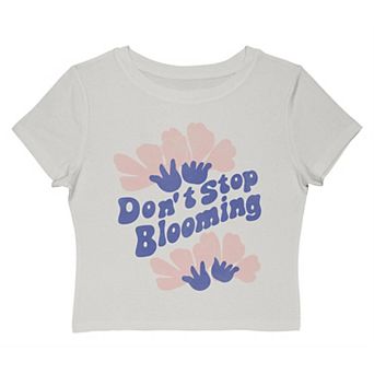 Juniors' Grayson Threads The Label Don't Stop Blooming Graphic Baby Tee