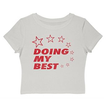 Juniors' Grayson Threads The Label Doing My Best Graphic Baby Tee