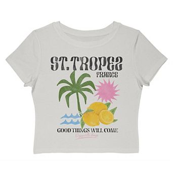Juniors' Grayson Threads The Label St. Tropez France Good Things Will Come Graphic Baby Tee