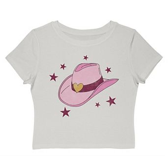 Juniors' Grayson Threads The Label Cowgirl Hat Graphic Baby Tee