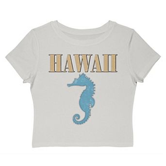 Juniors' Grayson Threads The Label Hawaii Seahorse Graphic Baby Tee