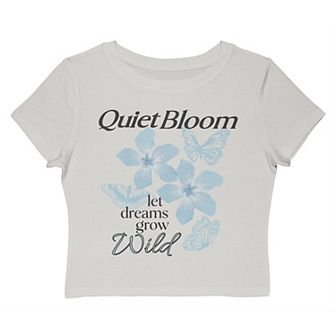 Juniors' Grayson Threads The Label Quiet Bloom Let Dreams Grow Wild Graphic Baby Tee