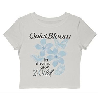 Juniors' Grayson Threads The Label Quiet Bloom Let Dreams Grow Wild Graphic Baby Tee