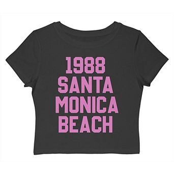 Juniors' Grayson Threads The Label 1988 Santa Monica Beach Graphic Baby Tee