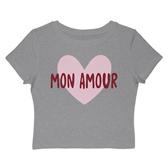 Juniors' Grayson Threads The Label Mon Amour Heart Graphic Baby Tee