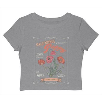 Juniors' Grayson Threads The Label California Poppy Farm Fresh Graphic Baby Tee