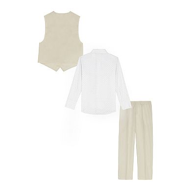 Boys 4-12 IZOD 4-Piece Herringbone Vest, Pants, Shirt, & Tie Set