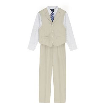 Boys 4-12 IZOD 4 pc Herringbone Vest, Pants, Shirt, & Tie Set