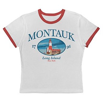 Juniors' Grayson Threads The Label Montauk Long Island New York 1796 Graphic Ringer Baby Tee