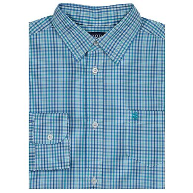 Boys 8-20 IZOD Long Sleeve Stretch Provincetown Plaid Shirt