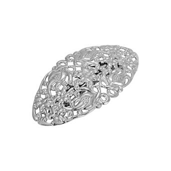 1928 Oval Filigree Hair Barrette