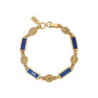 1928 Gold Tone Enamel Bracelet