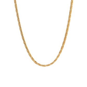 1928 14k Gold Dipped Cobra Chain Necklace