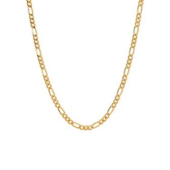1928 14k Gold Dipped Figaro Chain Necklace