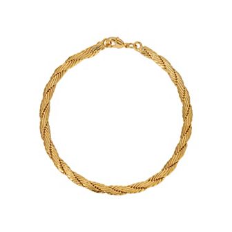 1928 14k Gold Dipped Cobra Chain Bracelet