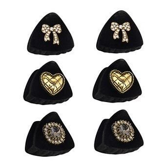 Emberly 6 pk Gold Bow Hair Clips