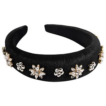 Emberly Simulated Pearl & Crystal Headband