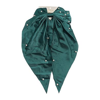Emberly Pearl-Embellished Bow Hair Accessory