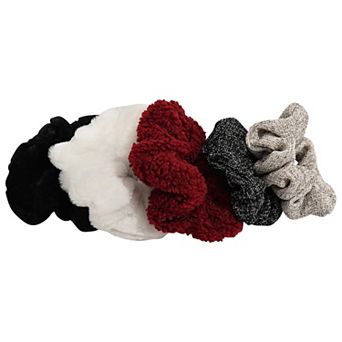 Emberly 5-Pack Textured Scrunchies