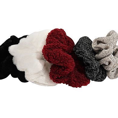 Emberly 5-Pack Textured Scrunchies