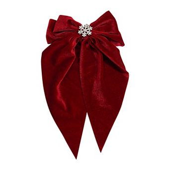 Emberly Wide Bow Barrette with Embellishment