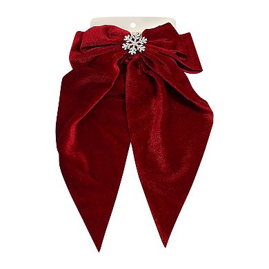 Emberly Wide Bow Barrette With Embellishment