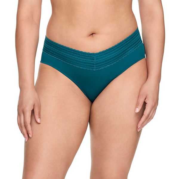 Warners No Pinching, No Problems® Dig-Free Comfort Waist with Lace Microfiber Hipster 5609J - Blue Coral (XX LARGE)