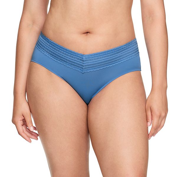 Warners No Pinching, No Problems® Dig-Free Comfort Waist with Lace Microfiber Hipster 5609J - French Blue (SMALL)