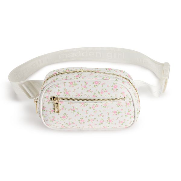 madden girl Solid Fanny Pack - White Ditsy