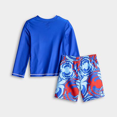 Boys 4-10 Spidey & Friends 2-pc. Rash Guard & Swim Trunks Set