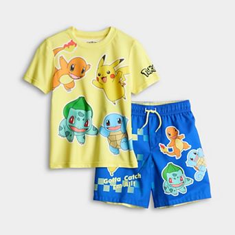 Boys 4-7 Pokémon Gotta Catch ‘Em All 2 pc Rashguard & Swimsuit Set