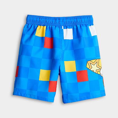 Boys 4-14 Sonic Swim Trunks with Graphic Design