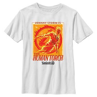 Boys 8-20 Marvel The Fantastic Four Johnny Storm Is The Human Torch Graphic Tee